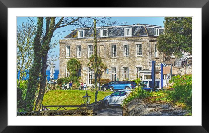 The Berry Head Hotel Brixham Framed Mounted Print by Peter F Hunt