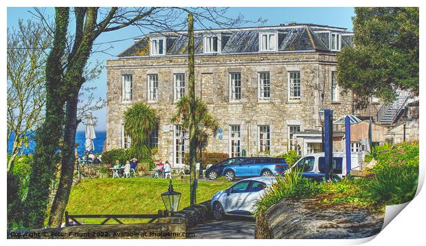The Berry Head Hotel Brixham Print by Peter F Hunt