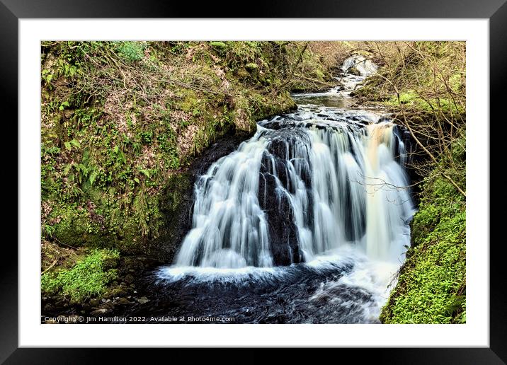 Waterfall at Glenariff, Northern Ireland Framed Mounted Print by jim Hamilton