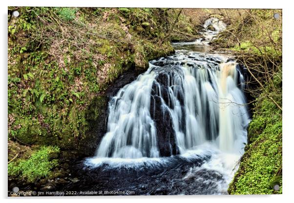 Waterfall at Glenariff, Northern Ireland Acrylic by jim Hamilton