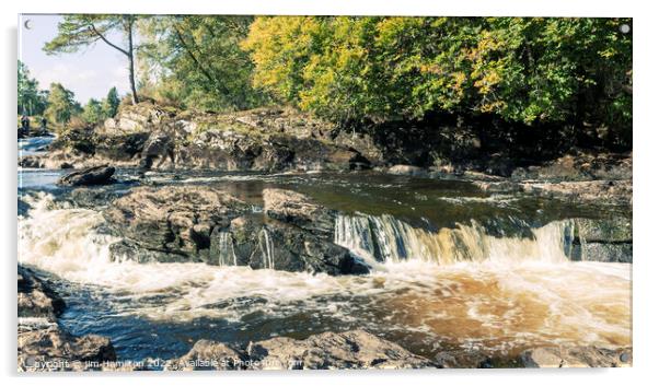 Falls of Dochart, Killin, Scotland Acrylic by jim Hamilton