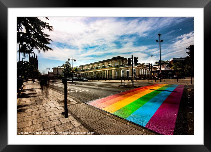 Rainbow Crossing Framed Mounted Print by Neil Porter