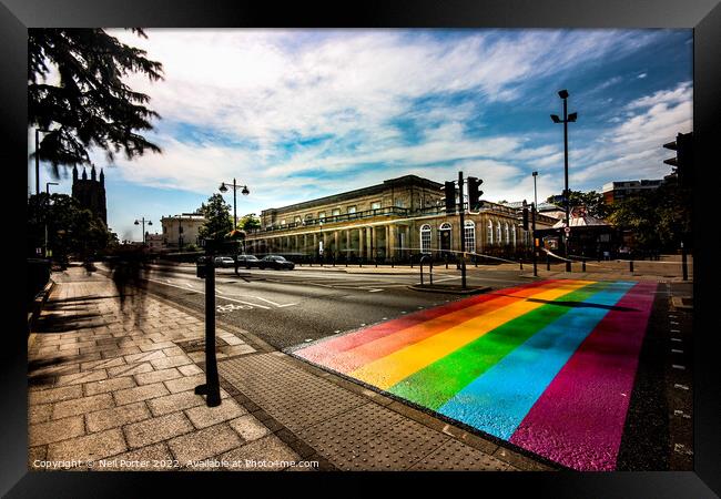 Rainbow Crossing Framed Print by Neil Porter