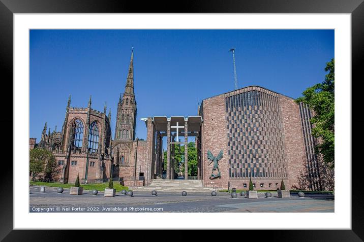 Coventry Cathedrals Framed Mounted Print by Neil Porter