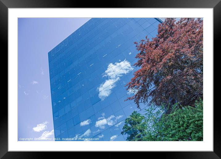 High Rise Reflections Framed Mounted Print by Neil Porter