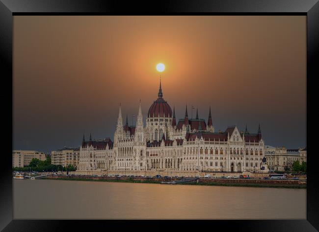 Budapest Sunset Framed Print by Neil Mc Donald