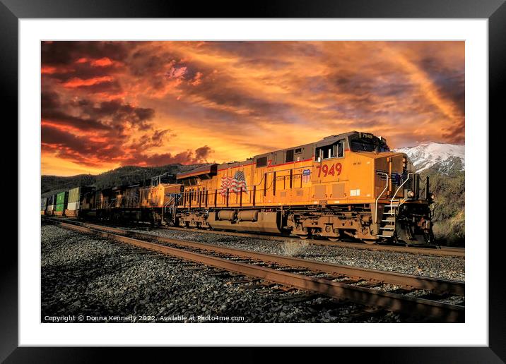 7949 Sunset Arrival Framed Mounted Print by Donna Kennedy