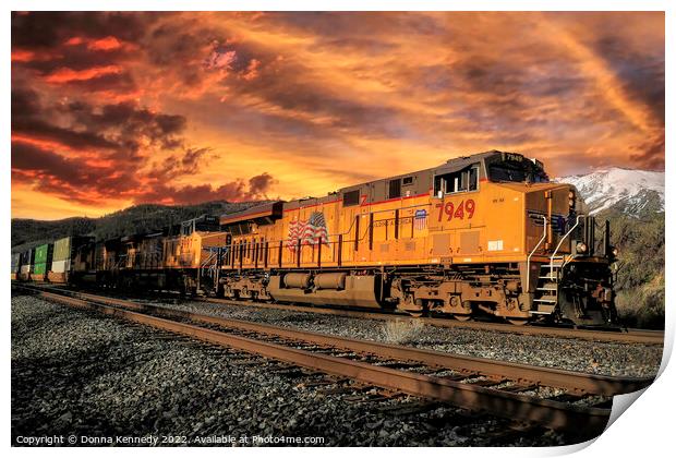 7949 Sunset Arrival Print by Donna Kennedy