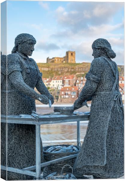 Herring Girls, Whitby Canvas Print by Martin Williams