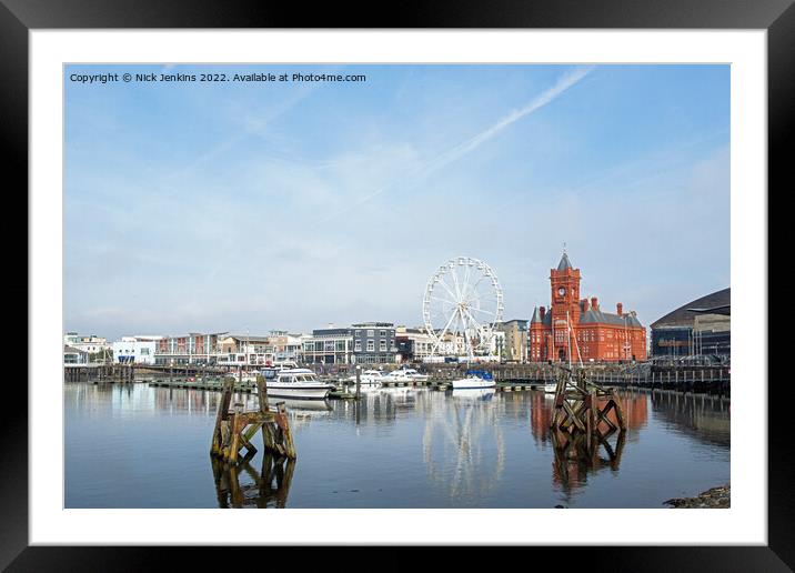 Cardiff Bay Waterfront South Wales Framed Mounted Print by Nick Jenkins