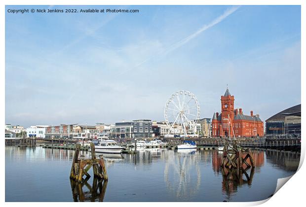 Cardiff Bay Waterfront South Wales Print by Nick Jenkins