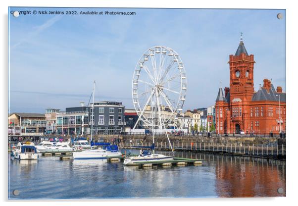 Cardiff Bay Waterfront  in April Acrylic by Nick Jenkins