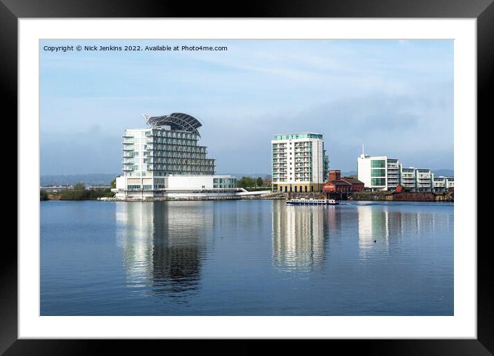 Hotel and Apartment Blocks Cardiff Bay  Framed Mounted Print by Nick Jenkins