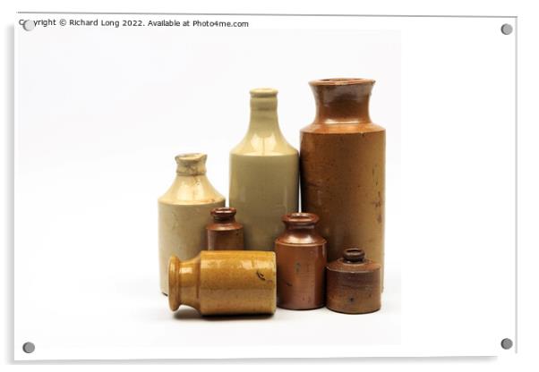  Antique Stoneware Bottles  Acrylic by Richard Long