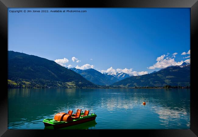 Placid Lake Zell, Austria (2) Framed Print by Jim Jones