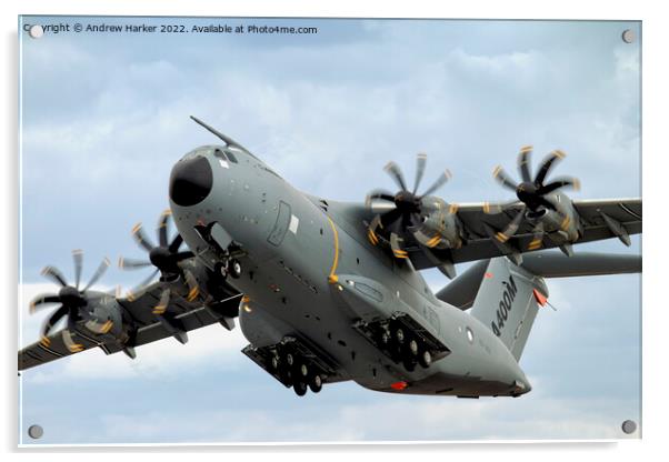 Airbus Military A400M demonstrator EC-402 aircraft Acrylic by Andrew Harker