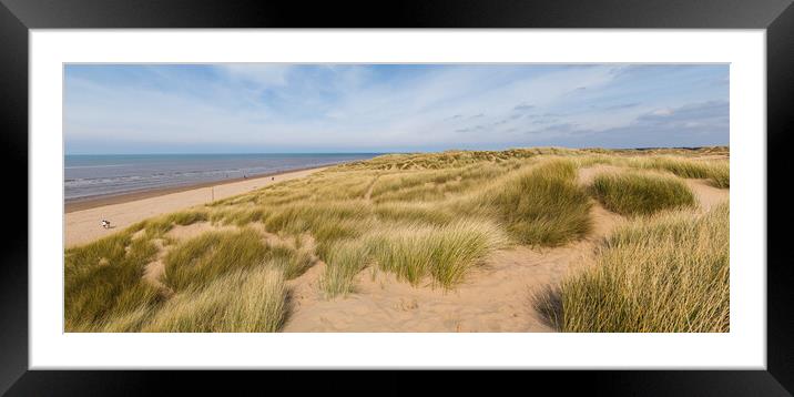 Formby beach panorama Framed Mounted Print by Jason Wells