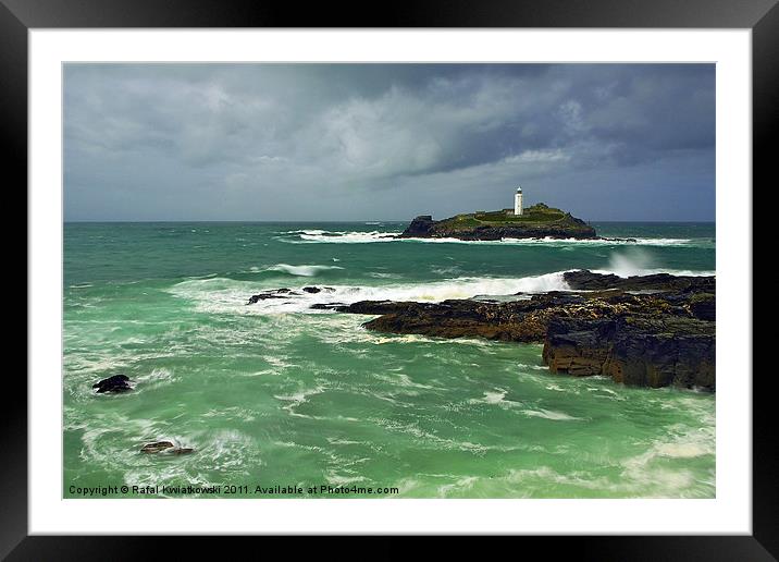 Godrevy Lighthouse Framed Mounted Print by R K Photography