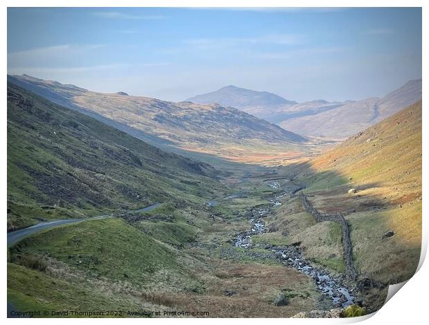 Hardknott Pass over to Wastater Print by David Thompson