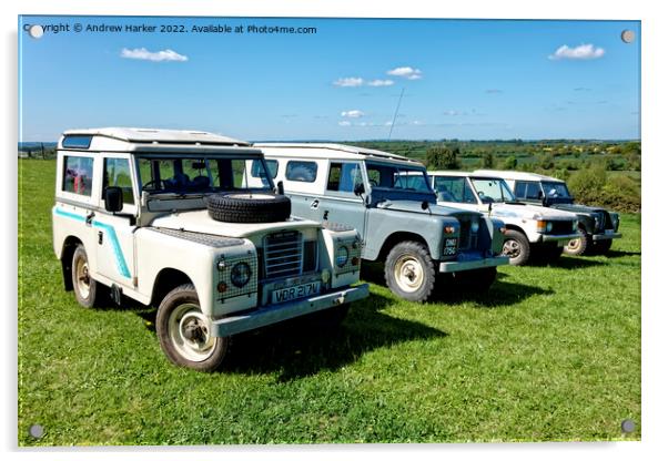 Vintage & Classic Landrovers Acrylic by Andrew Harker