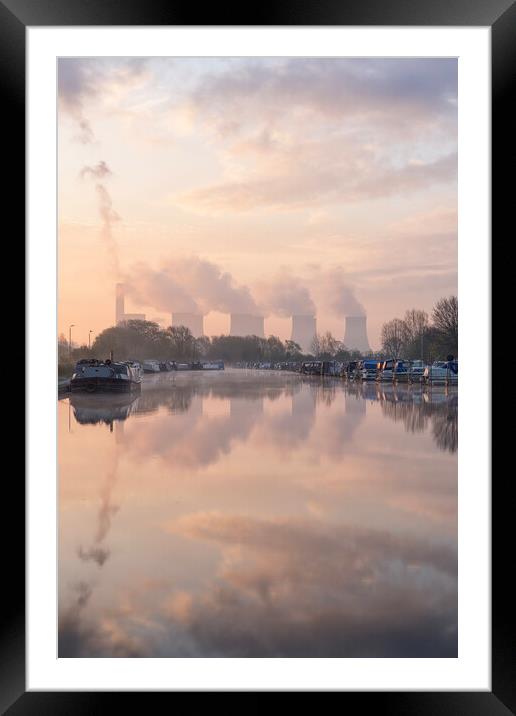 Sawley Marina Sunrise Framed Mounted Print by David Semmens
