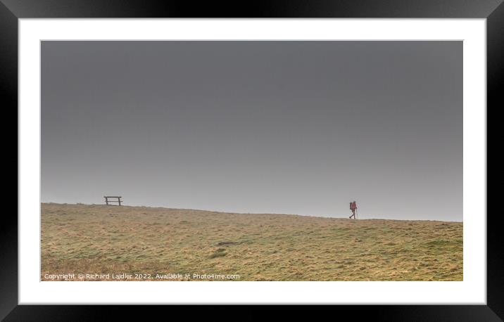 Solitude on the Pennine Way Framed Mounted Print by Richard Laidler