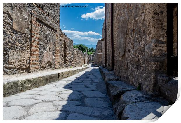 the streets of Pompeii   Print by Ferenc Verebélyi