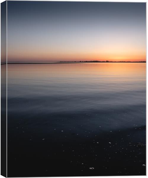 West Wittering Sunset Canvas Print by Mark Jones