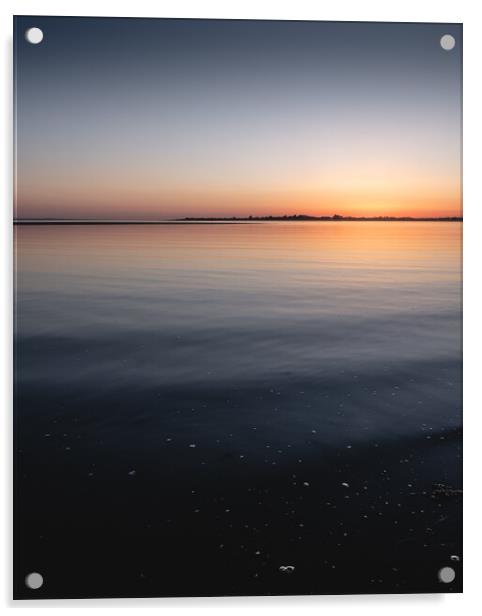 West Wittering Sunset Acrylic by Mark Jones