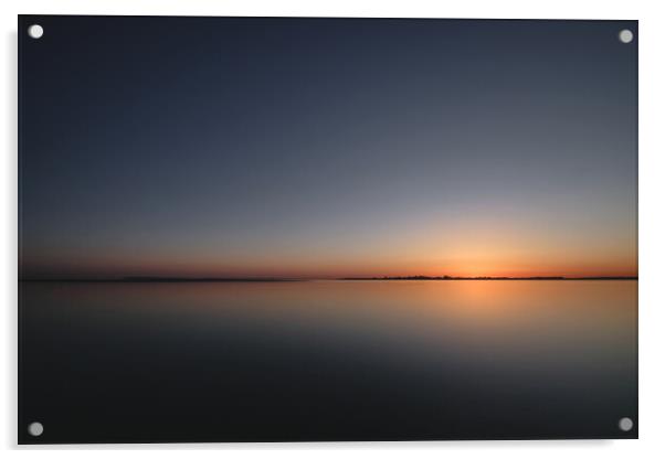 West Wittering Sunset Acrylic by Mark Jones