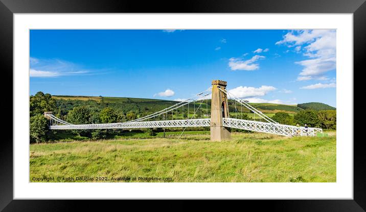 The Melrose Chain Bridge Framed Mounted Print by Keith Douglas