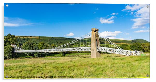 The Melrose Chain Bridge Acrylic by Keith Douglas
