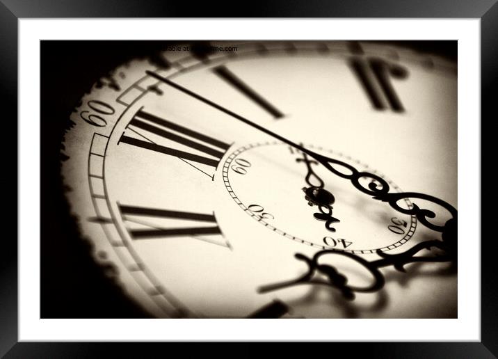 A Clock face Framed Mounted Print by Andrew Harker