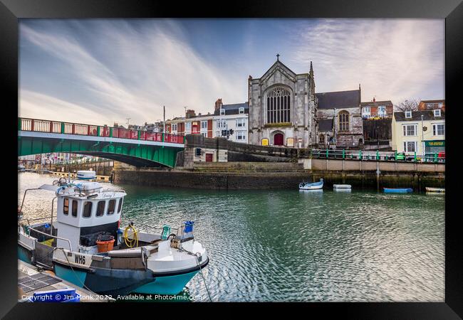 The Harbour, Weymouth Framed Print by Jim Monk
