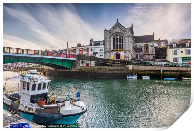 The Harbour, Weymouth Print by Jim Monk
