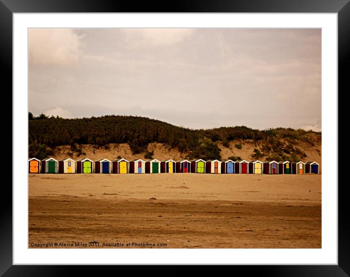 Beach Huts Framed Mounted Print by Alexia Miles