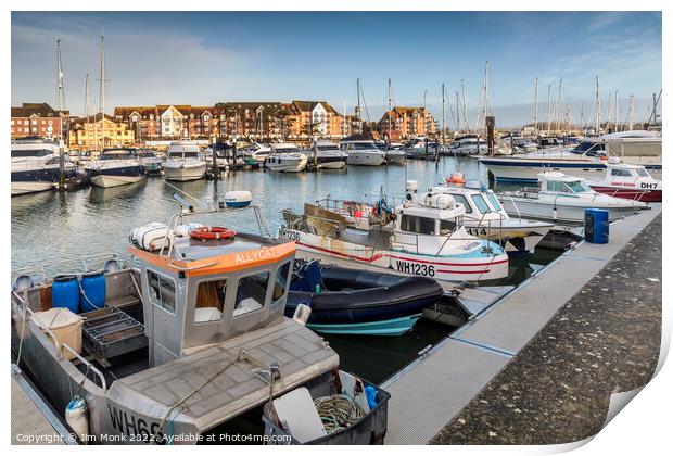Weymouth Harbour Print by Jim Monk