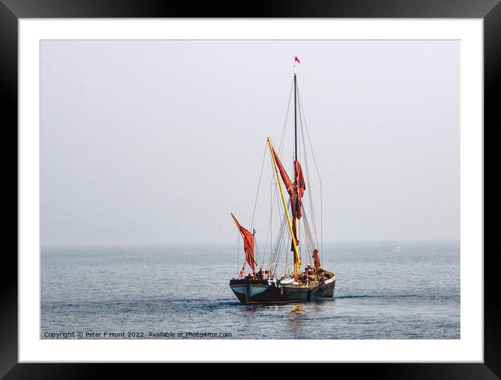 SB Lady Daphne Leaving Brixham  Framed Mounted Print by Peter F Hunt