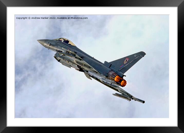 Eurofighter EF-2000 Typhoon F.2 Framed Mounted Print by Andrew Harker