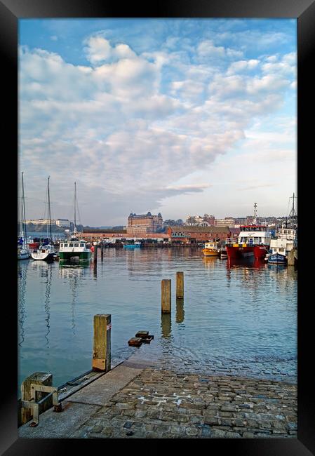 Scarborough Harbour, North Yorkshire Framed Print by Darren Galpin