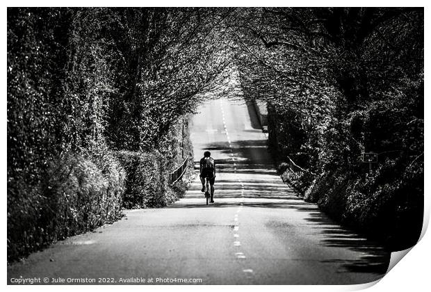 The Lone Cyclist Print by Julie Ormiston