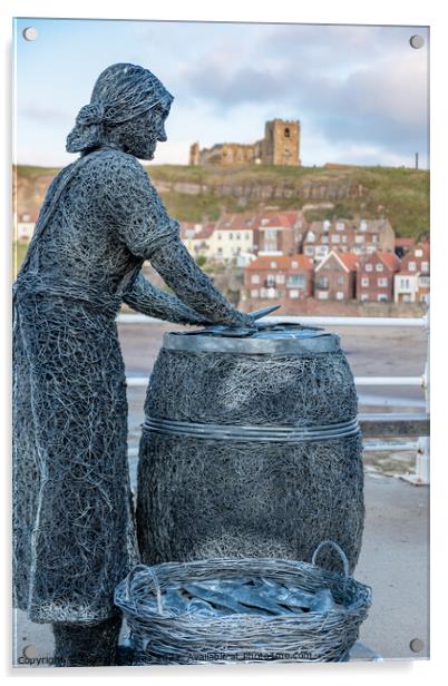 Herring Girl, Whitby Acrylic by Martin Williams