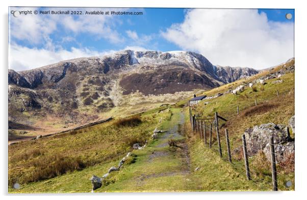 Pen yr Helgi Du from Cwm Eigiau Snowdonia Wales Acrylic by Pearl Bucknall