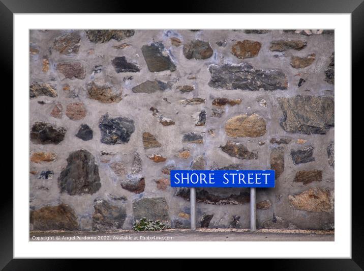 Shore Street Framed Mounted Print by Angel Perdomo