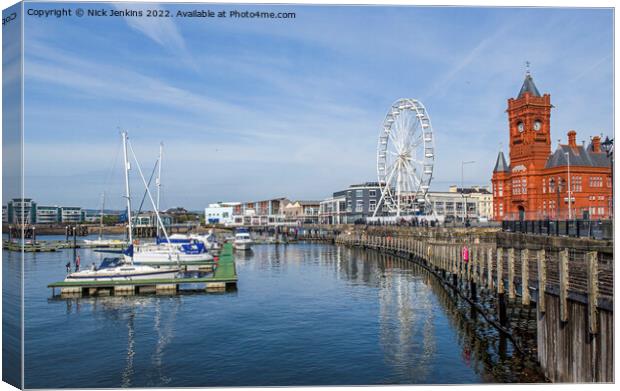 Cardiff Bay Waterfront Pierhead Building Canvas Print by Nick Jenkins