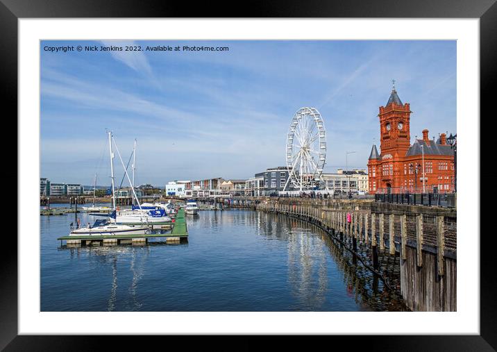 Cardiff Bay Waterfront Pierhead Building Framed Mounted Print by Nick Jenkins