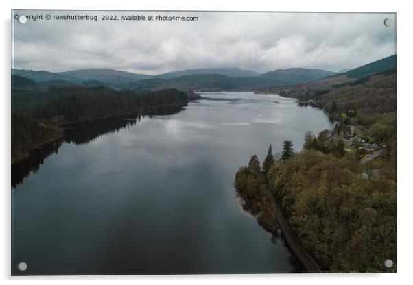 Drone Image Of Loch Ard Acrylic by rawshutterbug 