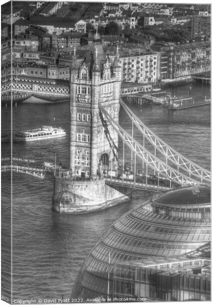 Tower Bridge And City Hall                 Canvas Print by David Pyatt