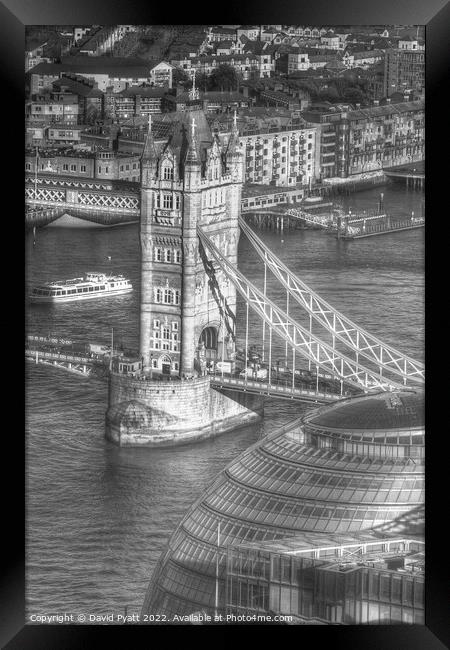 Tower Bridge And City Hall                 Framed Print by David Pyatt