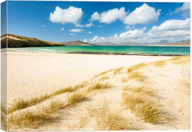 Horgabost beach, Isle of Harris Canvas Print by Justin Foulkes
